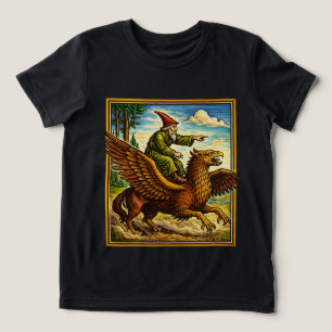 Triblenda Camiseta de Fantasía Retro Medieval de Jinete de C