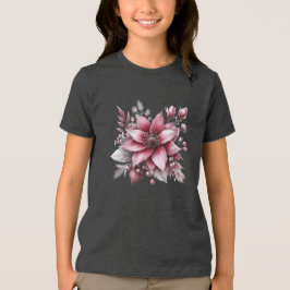 Triblenda Camiseta de festividad floral rosa