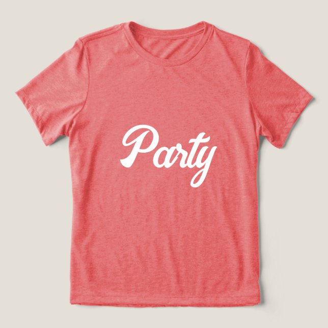 Triblenda Camiseta de Fiesta de Bella-Canvas Rojas (Diseño delantero )