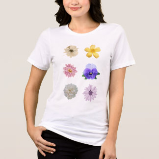 Triblenda Camiseta de flor estética