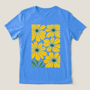 Triblenda Camiseta de flores abstractas para mujeres Pétalos
