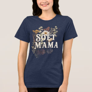 Triblenda Camiseta de flores acuarela boho Soft Mama - Terra