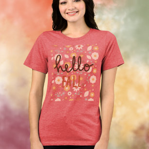 Triblenda Camiseta de flores de otoño