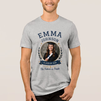 Triblenda Camiseta de foto de graduación personalizada | 
