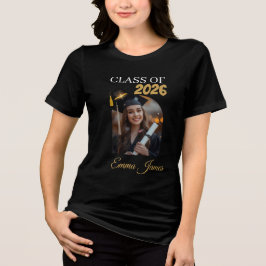 Triblenda Camiseta de foto de graduación personalizada Clase