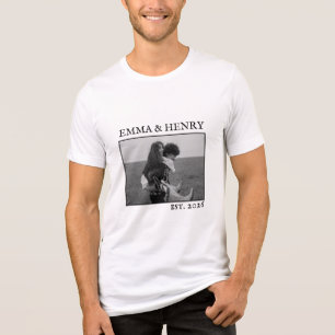 Triblenda Camiseta de foto de pareja personalizada estética