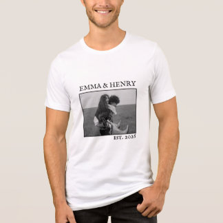 Triblenda Camiseta de foto de pareja personalizada estética