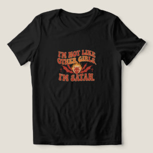 Triblenda Camiseta de Frase Satánica - No Soy Como Otras Chi