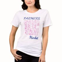 Camiseta de frutas rosadas lindas del mercado de a