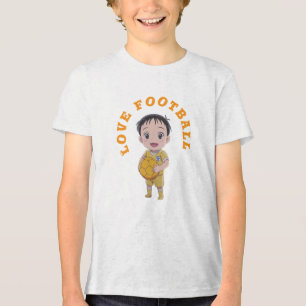 Triblenda Camiseta de fútbol de amor para bebé