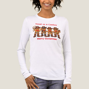 Triblenda Camiseta de galletas de jengibre Dulce Vaquero Nav