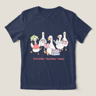 Triblenda Camiseta de gansos leyendo adorable • Camiseta de 