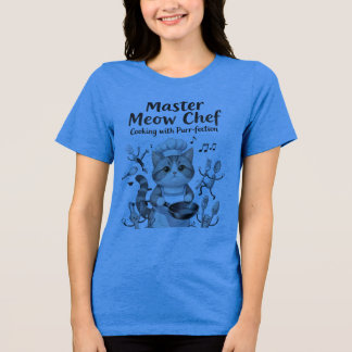 Triblenda Camiseta de Gato Chef Divertido, Camiseta de Chef