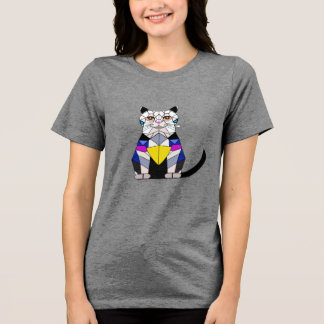 Triblenda Camiseta de gato diseño de gato