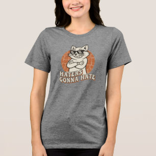 Triblenda Camiseta de Gato Genial "Los Odiosos Odiarán"
