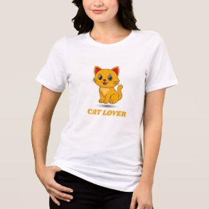 Triblenda Camiseta de gato lindo para amantes de gatos
