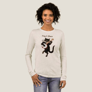 Triblenda Camiseta de gato musical Song & Dance