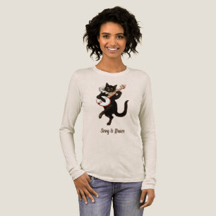 Triblenda Camiseta de gato musical Song & Dance