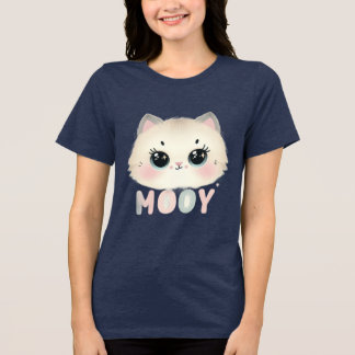 Triblenda camiseta de gato para niñas y mujeres