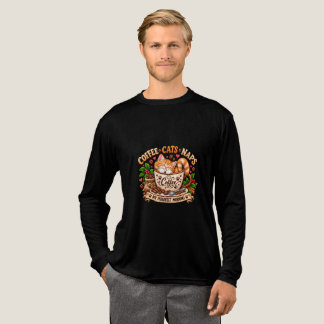 Triblenda Camiseta de Gatos Café Siestas