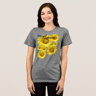 Triblenda Camiseta de girasol