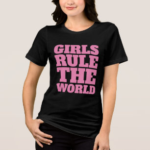 Triblenda Camiseta de 'GIRLS RULE THE WORLD Ladies'