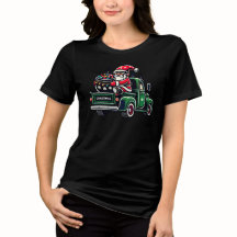 Camiseta de Gnomo de Santa en Camioneta de Navidad