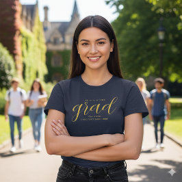 Triblenda Camiseta de graduación de texto personalizado – Es