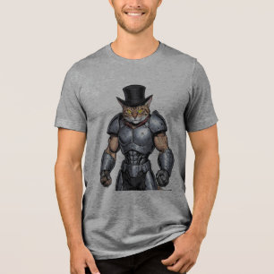 Triblenda Camiseta de Guerrero Blindado Caballero Gato