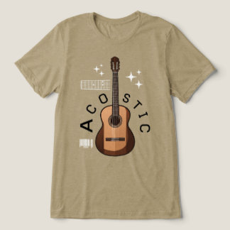 Triblenda Camiseta de guitarra acústica estética