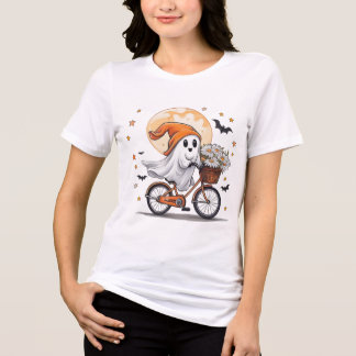Triblenda Camiseta de Halloween con bicicleta de ghost - Div