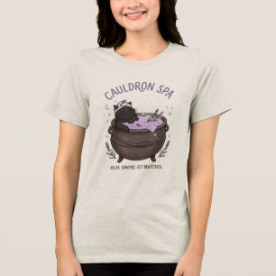 Triblenda Camiseta de Halloween de Gato Negro Caldera Spa