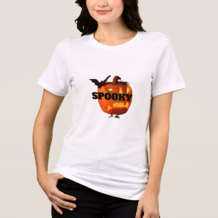 Triblenda Camiseta de Halloween de Jack O Lantern para mujer