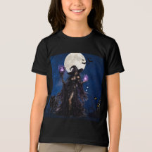 Camiseta de Halloween de Luna de Bruja Mística