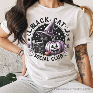 Triblenda Camiseta de Halloween del Black Cat Social Club