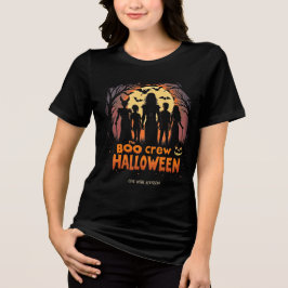 Triblenda Camiseta de Halloween del equipo de Boo