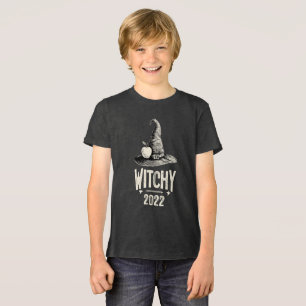 Triblenda Camiseta de Halloween para niños Bruja Maestra Fut