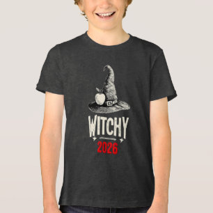 Triblenda Camiseta de Halloween para niños Bruja Maestra Fut