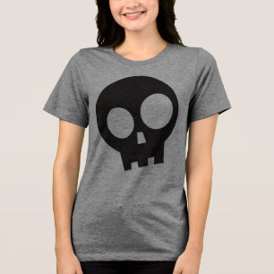 Triblenda Camiseta de Halloween pirata de cráneo