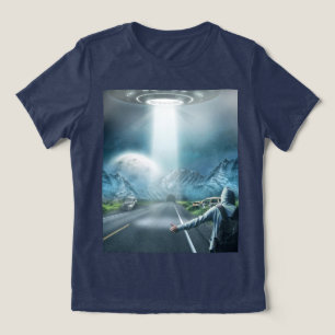 Triblenda Camiseta de Hitchhiker de nave espacial alienígena