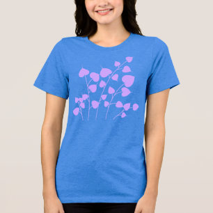 Triblenda Camiseta de hojas florales elegantes Flor botáni