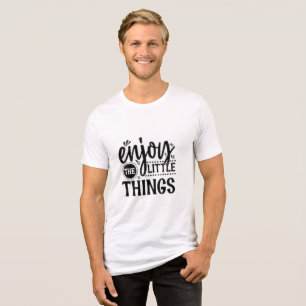 Triblenda Camiseta de hombre con cita positiva "Disfruta las