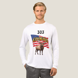 Triblenda Camiseta de hombre de Colorado Bella+Canvas manga