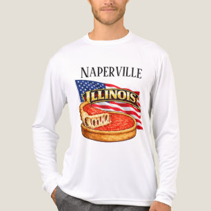 Triblenda Camiseta de hombre de Illinois Bella+Canvas manga 