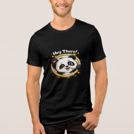 Triblenda Camiseta de hombre Hey There Panda 