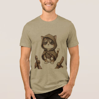 Triblenda Camiseta de ilustración de búho geométrico de arte