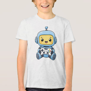 Triblenda Camiseta de jugador de robot lindo Camiseta de j