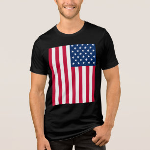 Triblenda Camiseta de la bandera estadounidense patriótica