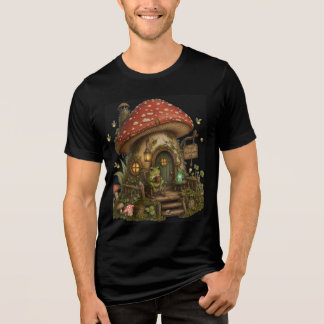 Triblenda Camiseta de la cabaña de hongos de rana acogedora