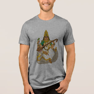 Triblenda Camiseta de la Diosa Saraswati